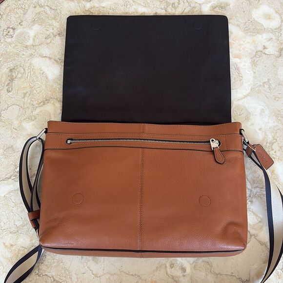 Coach Charles Leather Messenger Briefcase Laptop Bag Unisex - Picture 11 of 15